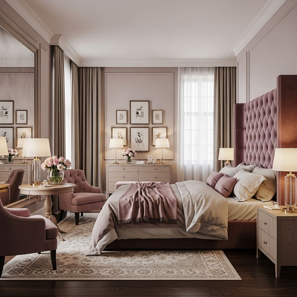 Tufted Headboard Wall in the Bedroom