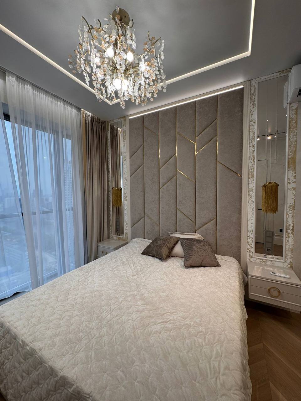 мягкие панели формы velyur bezhevyj